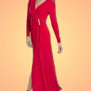 DKNY Women's Maxi Knit V-Neck Dress